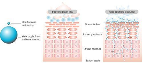 COOSKIN Anzikang Nano Handy Mist Spray Facial Mister for Eyelash Extensions USB Rechargeable Mini Beauty Instrument (Pink)