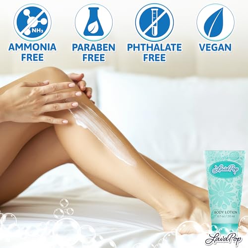 LavaPop - Travel Size Body Lotion - Iris, Violet & Amber, 0.7 fl oz, 100 Pack - Delight Your Guests with Calming & Comforting Lotion - Bulk Hotel Toiletries for Airbnb, Motels & Guest Rooms