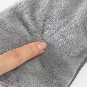 Sivio Weighted Eye Mask for Sleeping, Cooling & Cozy Reversible Blackout Sleep Mask for Women & Men, Microwave Freezable Heavy Blindfold for Migraine, Travel, Meditation, 0.55lbs, Grey