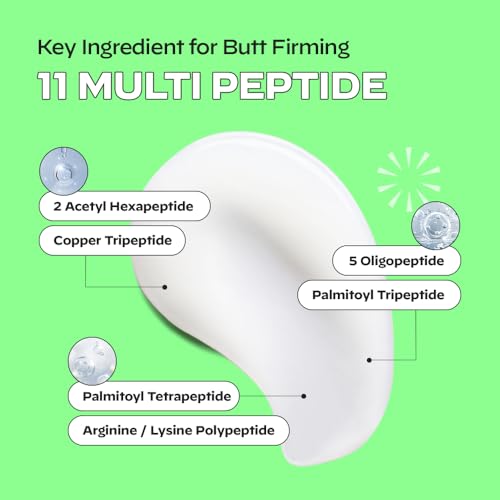 b.clinicx Multi Peptide Butt Firming Serum - Body Tightening Cream with Collagen, Firming Body Lotion, Peptide Serum for Body, Massage Lotion for Buttocks Lifting, Korean Skin Care 5.0 fl. Oz.