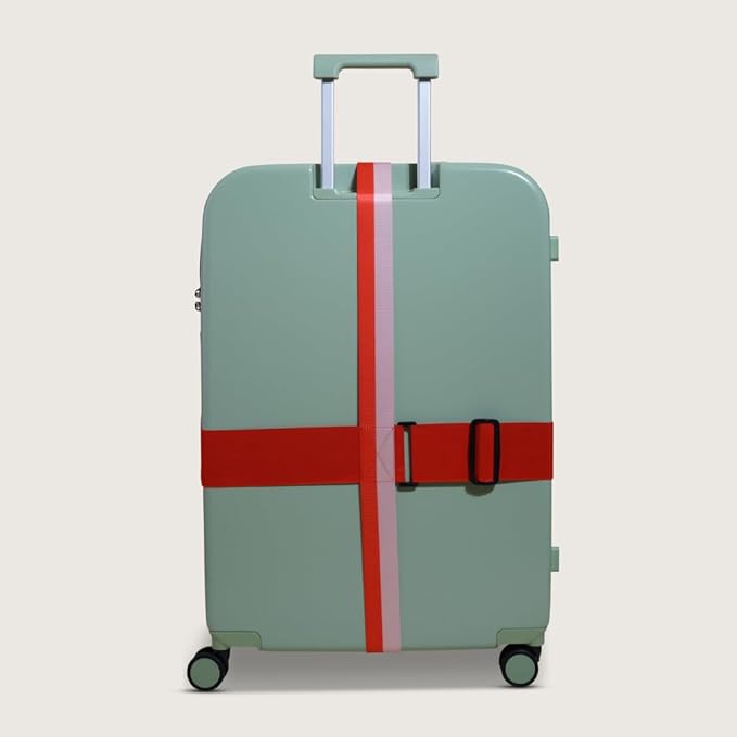 Cincha Travel Adjustable Luggage Strap, Fits Carry-On and Checked Bags, TSA Approved, Shark Tank Brand, Premium Travel Accessory (Flamingo)