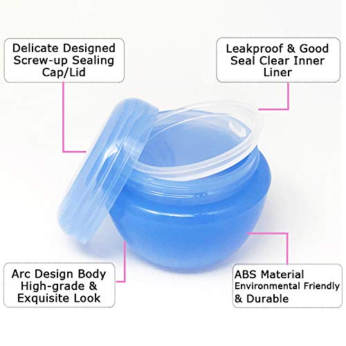 Wopanxye 12pack 20g Refillable Cosmetic Container, 20ml Frosted Small Sample Jars with Inner Liner for Oils Salves Creams Lotions Powder Makeup Eye-shadow Nails Beads Toner, FREE Spatulas & Labels