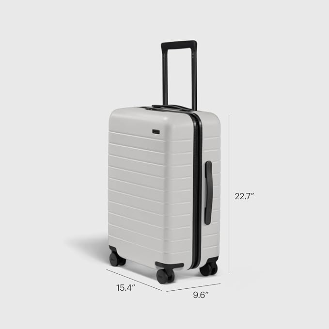 Away Bigger Carry-On Luggage, Lightweight Hardside Large Suitcase with Spinner Wheels, TSA Lock, Airline Approved, Cloud Gray