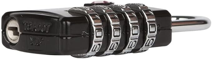 3 Pack TSA Luggage Locks with 4 Digit Combination – Heavy Duty Set Your Own Padlocks for Travel, Baggage, Suitcases & Backpacks - Black