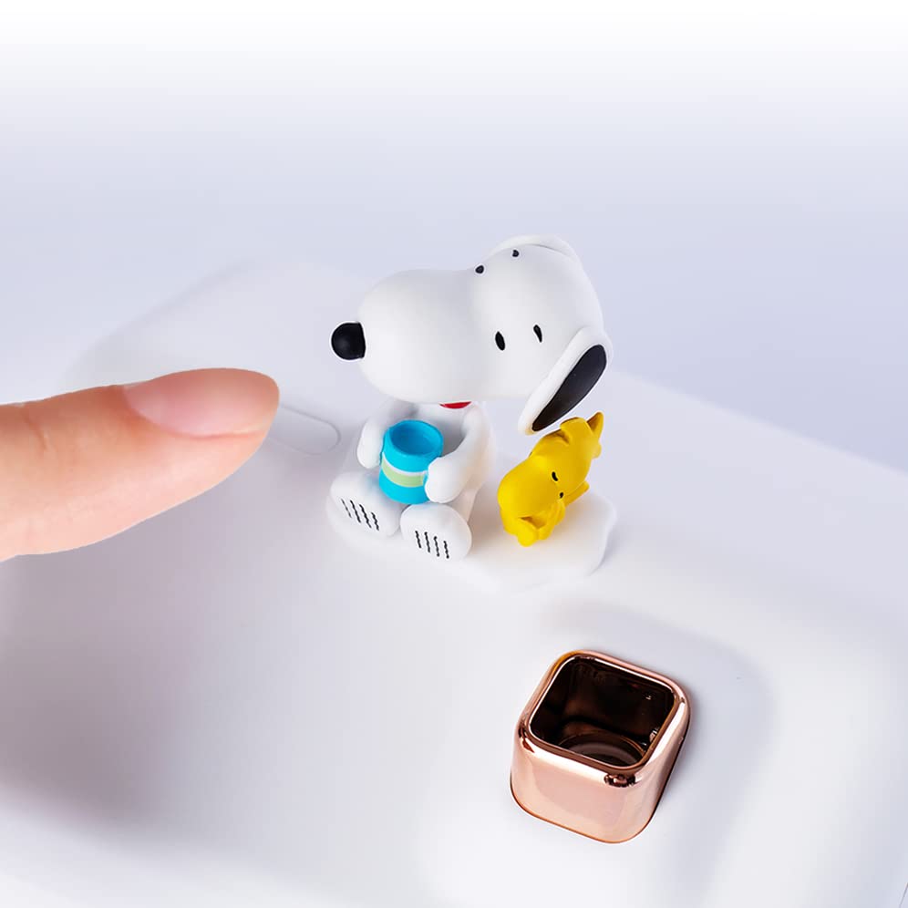 Snoopy Mood Light & Humidifier - Mini Desk Lamp, Rainbow Color, 300ml (10oz), Sprays 50ml (1.7oz) per Hour, 5 Modes, Beige [OFFICIAL LICENSE]