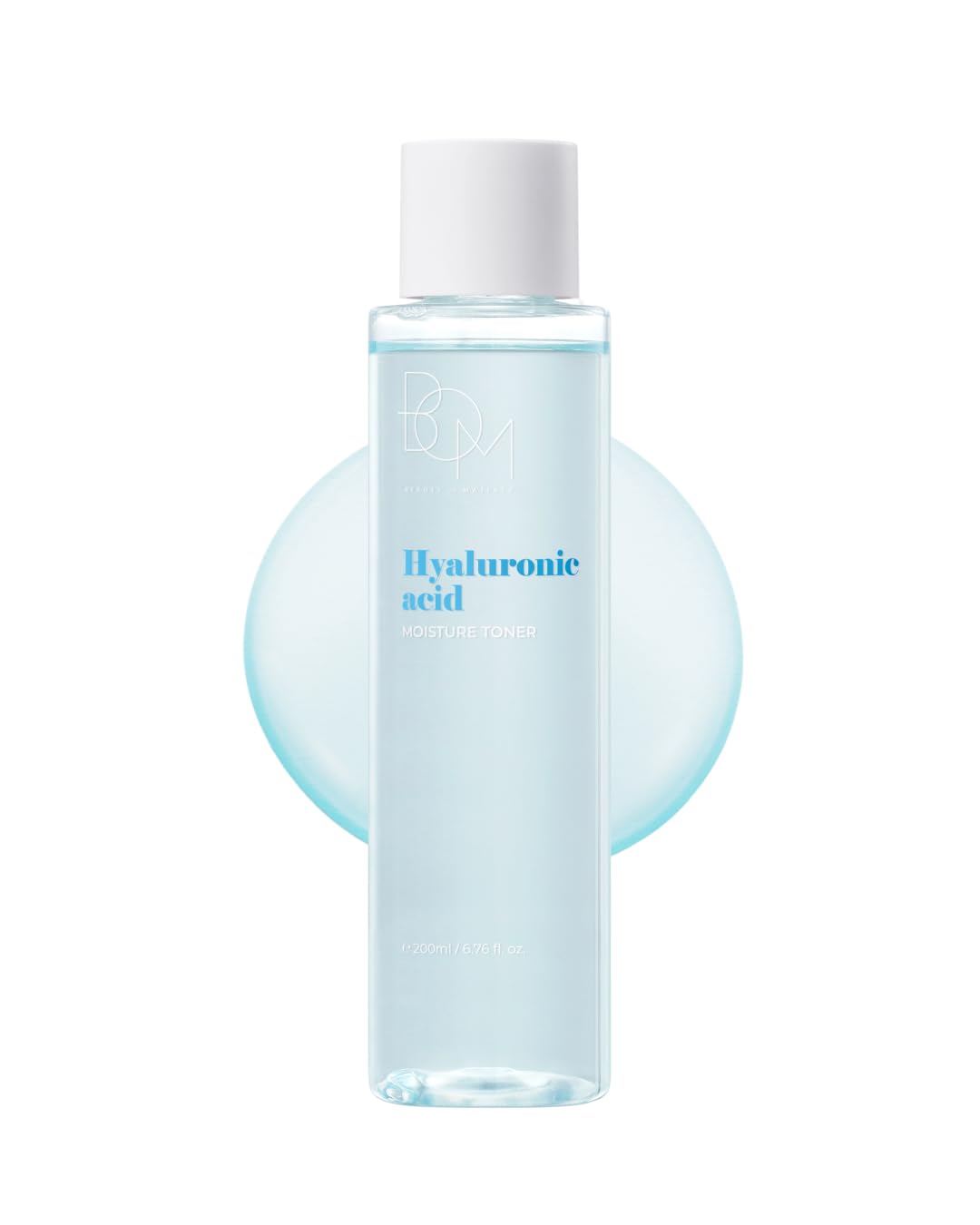 BOM Hyaluronic Acid Moisture Toner 6.76 fl oz, Lightweight Vegan Toner with Vitamins, 72 Hour Hydration Lock, Non Sticky Formula, Hypoallergenic, Sensitive Skin, Korean Skincare