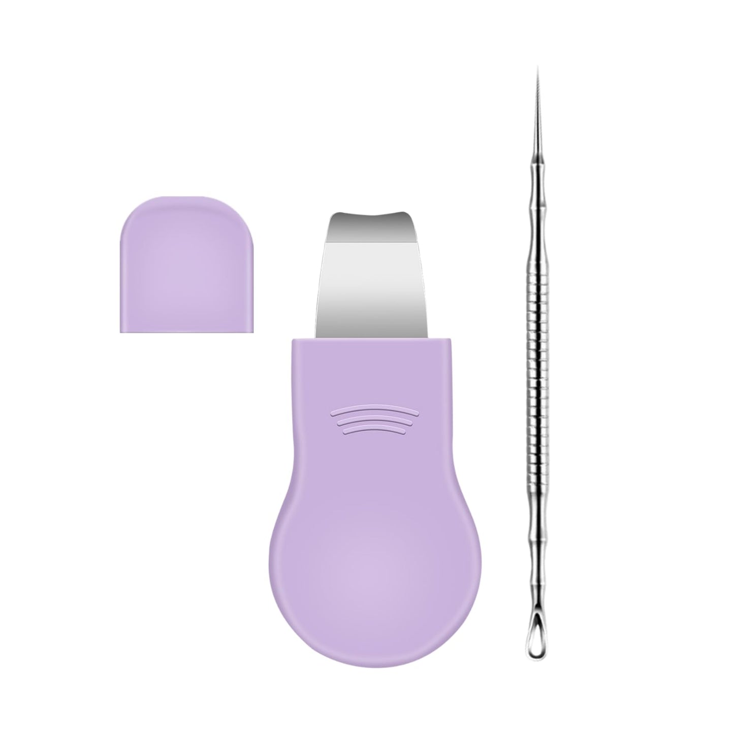Blackhead Remover & Pimple Extractor Kit Dual-Ended Skin-Friendly Design for Sensitive Skin Professional Pore Cleanse & Acne Home Facial Care Tools with Stainless Steel Scraper (Purple-with Needle)