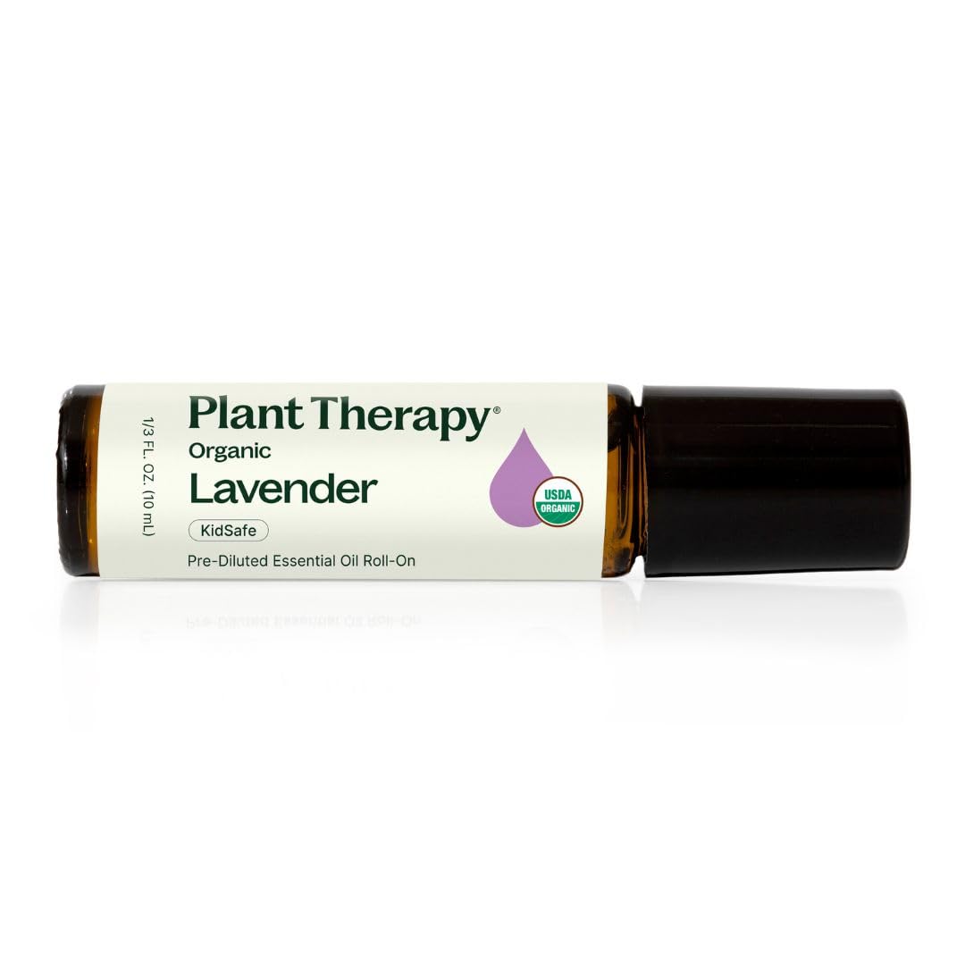 Plant Therapy Organic Lavender Essential Oil 100% Pure, Pre-Diluted Roll-On, Natural Aromatherapy, Therapeutic Grade 10 mL (1/3 oz)