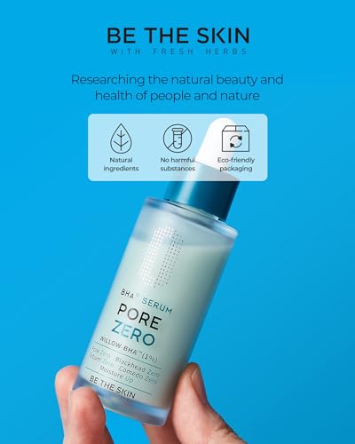 BE THE SKIN BHA+ Pore Zero Advanced Serum - AHA BHA Face Serum for Intense Pore Care and Sebum Control - Pore Minimizer for Acne Blackheads Open Pores, 1.01 fl.oz.