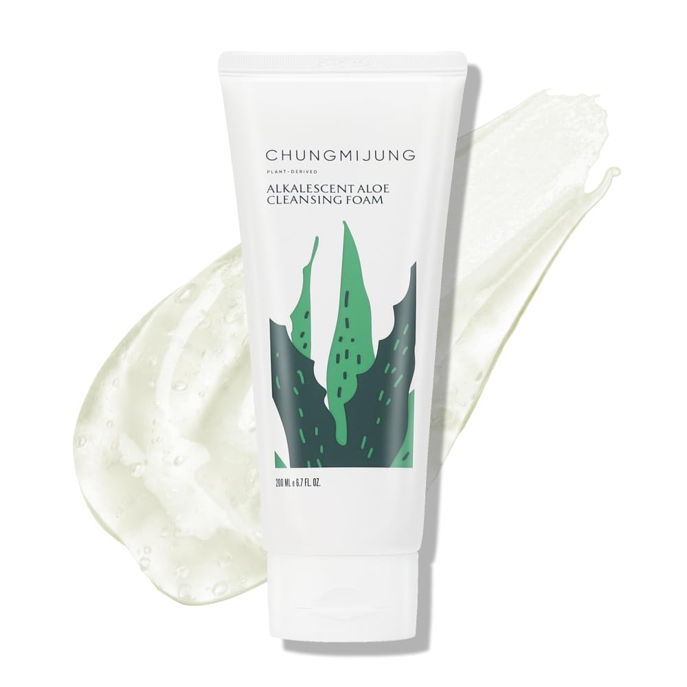 ChungMiJung Alkalescent Aloe Cleansing Foam, Deep Cleansing Foam, Blackhead Remover,Mildly Alkaline, Potassium Cocoate, All Skin Types, Korean Skin Care 6.7 fl.oz / 200ml