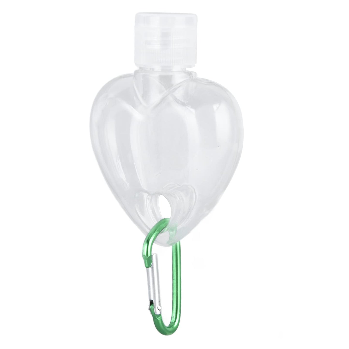 Travel Bottles with Keychain, 4 Pack Plastic Clear Bottles with Flip Cap 2.5oz Portable Leakproof Squeeze Containers Refillable Hand Sanitizer Holder for Backpack Outdoor Conditioner Body Wash Liquid