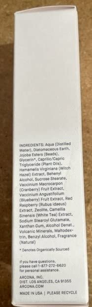 ARCONA Cranberry Gommage – Purifying Scrub To Exfoliate and Unclog Pores - Brighten, Tone, and Resurface Skin With Zeolite, Blueberry - Natural Face Exfoliator, 3.4 oz