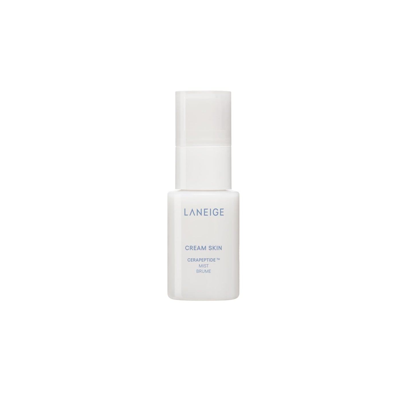 LANEIGE Cream Skin Toner & Moisturizer Mini Mist Spray: Lightweight Refillable Korean Milky Toner with Ceramide & Peptide for Hydration, Firming, & Barrier Support