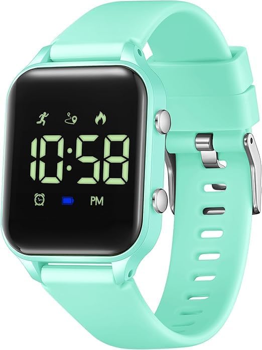 Kids Digital Watches for Boys Girls, Sports Watch with Fitness Tracker, Pedometer, Alarm Clocks, Stopwatch, No App Needed Waterproof Kids Watch, Gift for Teens Student Girls Boys Ages 5-14