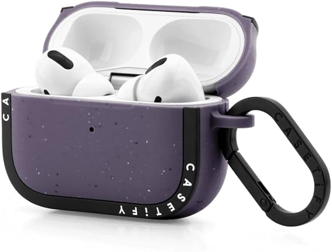 CASETiFY Bounce Airpods Pro (1st/2nd Gen) Case with Ring - Lil Ghosts - Matte Deep Purple