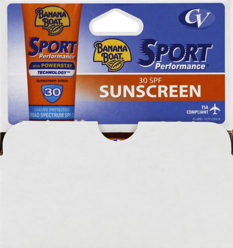 Banana Boat Sport Ultra SPF 30 Sunscreen Lotion, 1oz | Travel Size Sunscreen SPF 30, Travel Sunblock Lotion, Mini Sunblock Oxybenzone-Free, 1oz