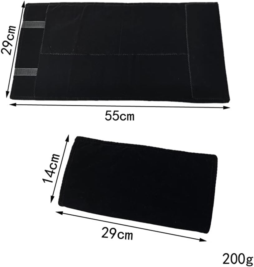 DOITOOL Jewelry Roll Organizer Travel Case: Travel Jewelry Case Roll Bag Organizer for Necklace Earrings Ring Bracelet, Jewelry Organizer, 16 Hook, Black