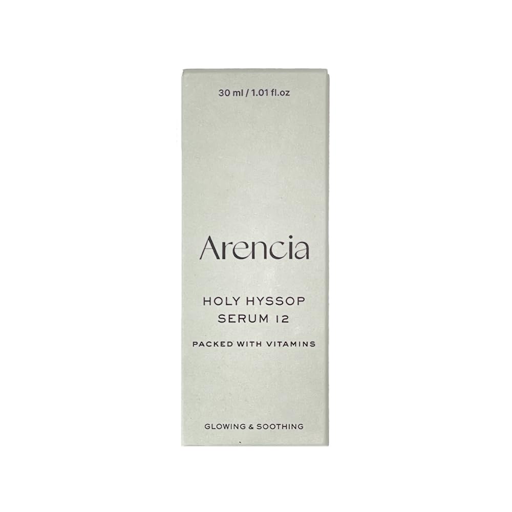 Arencia Hyssop Glow Serum, 10% Niacinamide, 12% Vitamin A,C,E - Hydrating, Moisturizing, Anti-Aging Serum for Korean Glass Skin