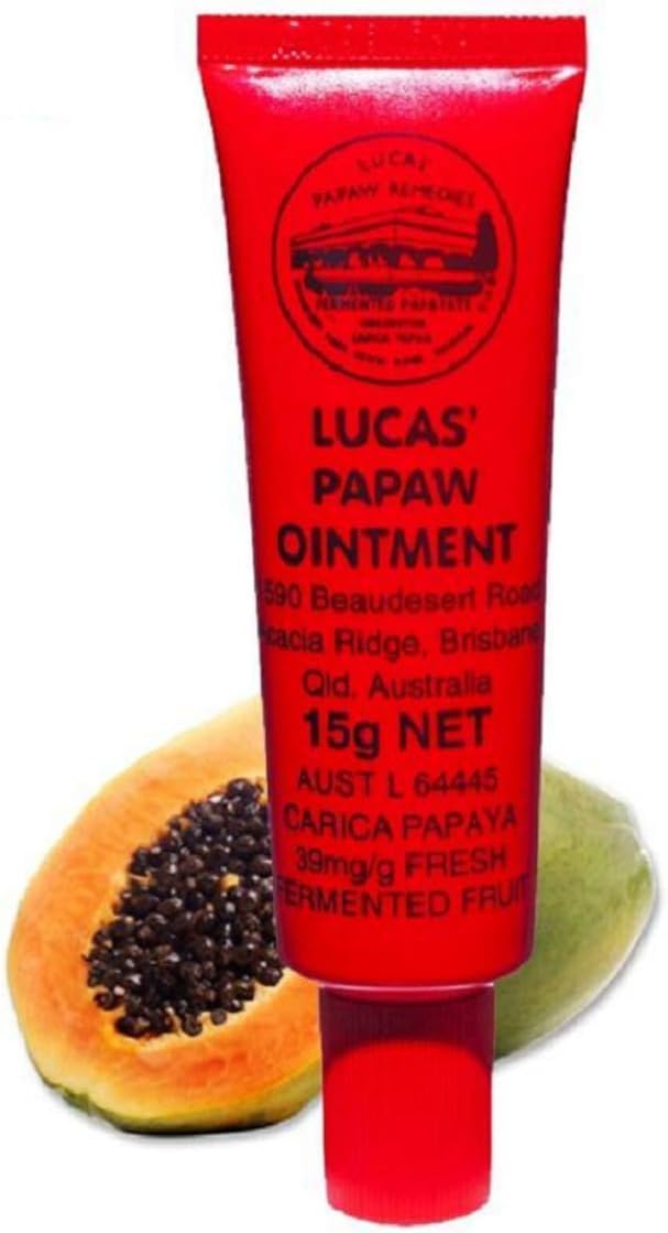 Lucas Papaw Ointment – 15g Tube with Lip Applicator – 2–Pack – Multi-Purpose Skin Relief – Made in Australia