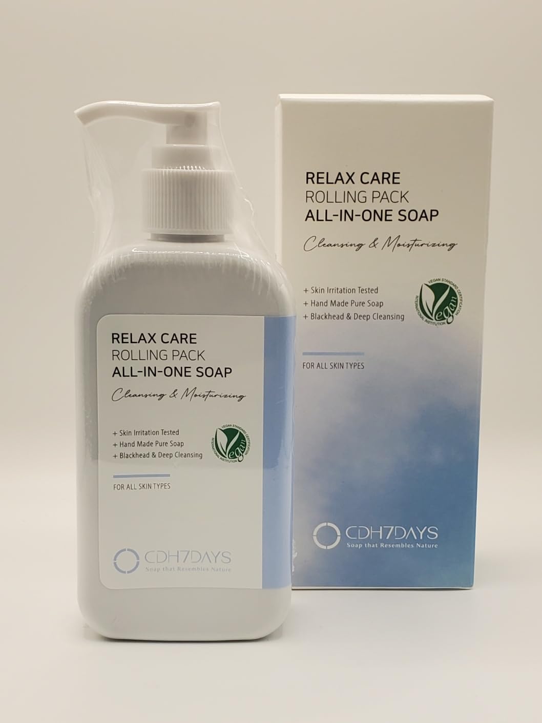 CDH7DAYS EWG VERIFIED VEGAN BAR SOAP/HANDMADE (MADE IN KOREA) Natural Body Soap Bar, Plant-Based, Handmade RELAX CARE ROLLING PACK ALL-IN-ONE SOAP Recommendation for BLACKHEAD & DEEP CLEANSING)