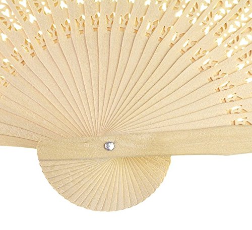 FORSUN Sandalwood Fan (Set of 50 pcs) Wedding Favors&Birthday Gifts&Christmas Gift