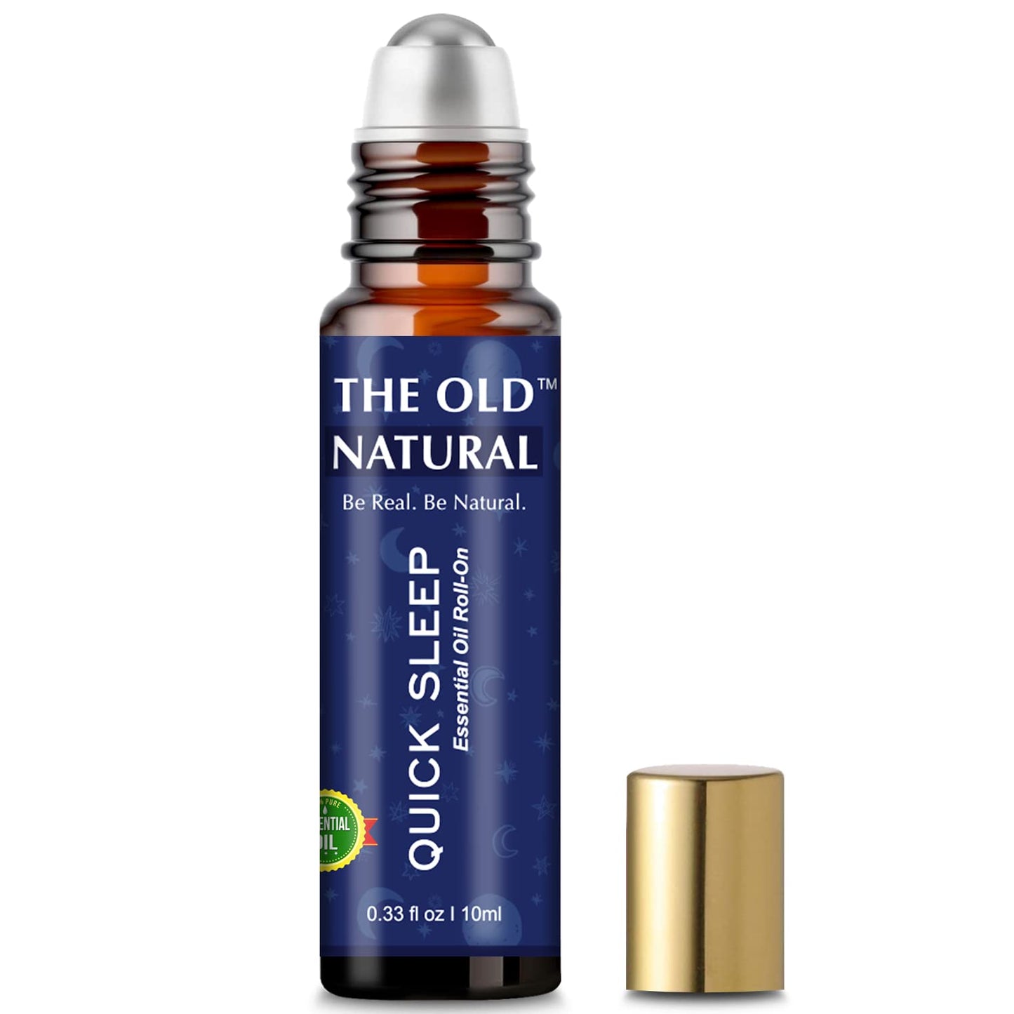 The Old Natural Quick Sleep Roll On for Instant Sleep, Stress Relief, Relaxation - an Unique Blend of Essential Oils (Pack of 1)