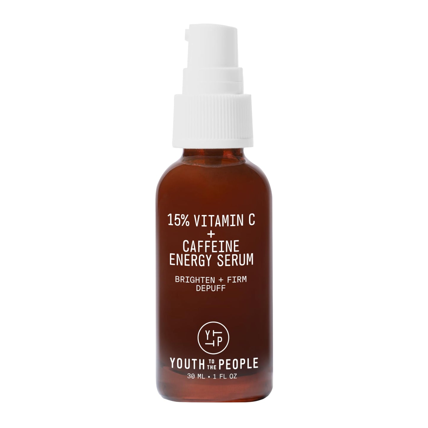 Youth To The People 15% Vitamin C + Caffeine Energy Brightening Face Serum for Uneven Tone - Reduce Puffiness, Improve Texture, Treat Dark Spots + Dullness, Antioxidants Day Serum, Vegan - 1 fl oz