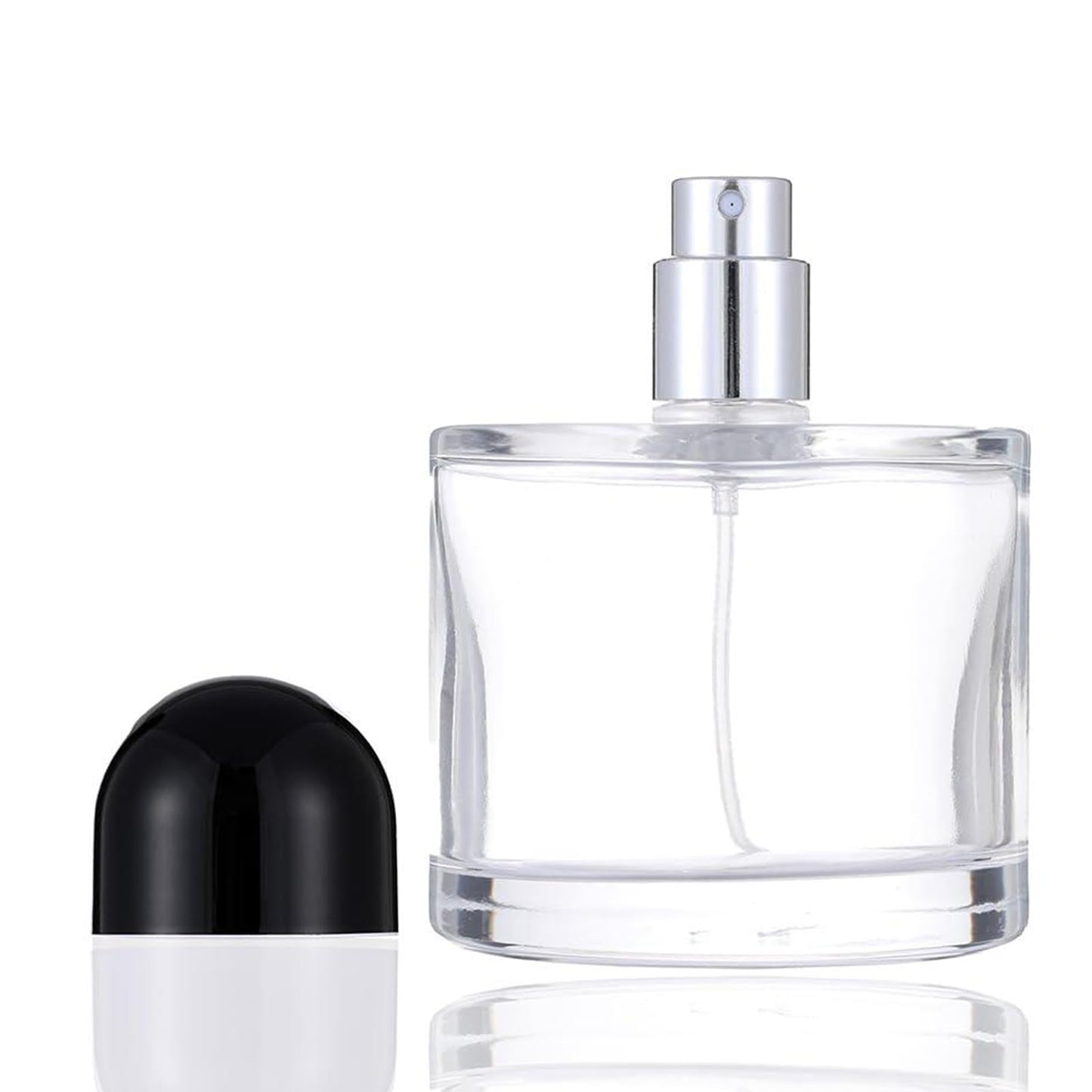 100ML/3.4OZ Refillable & Empty Perfume Bottle - Leak-Proof Glass Perfume Atomizer Sprayer, Travel-Friendly Mini Perfume Bottle for Fragrance, Cosmetics, Essential Oils (Black)