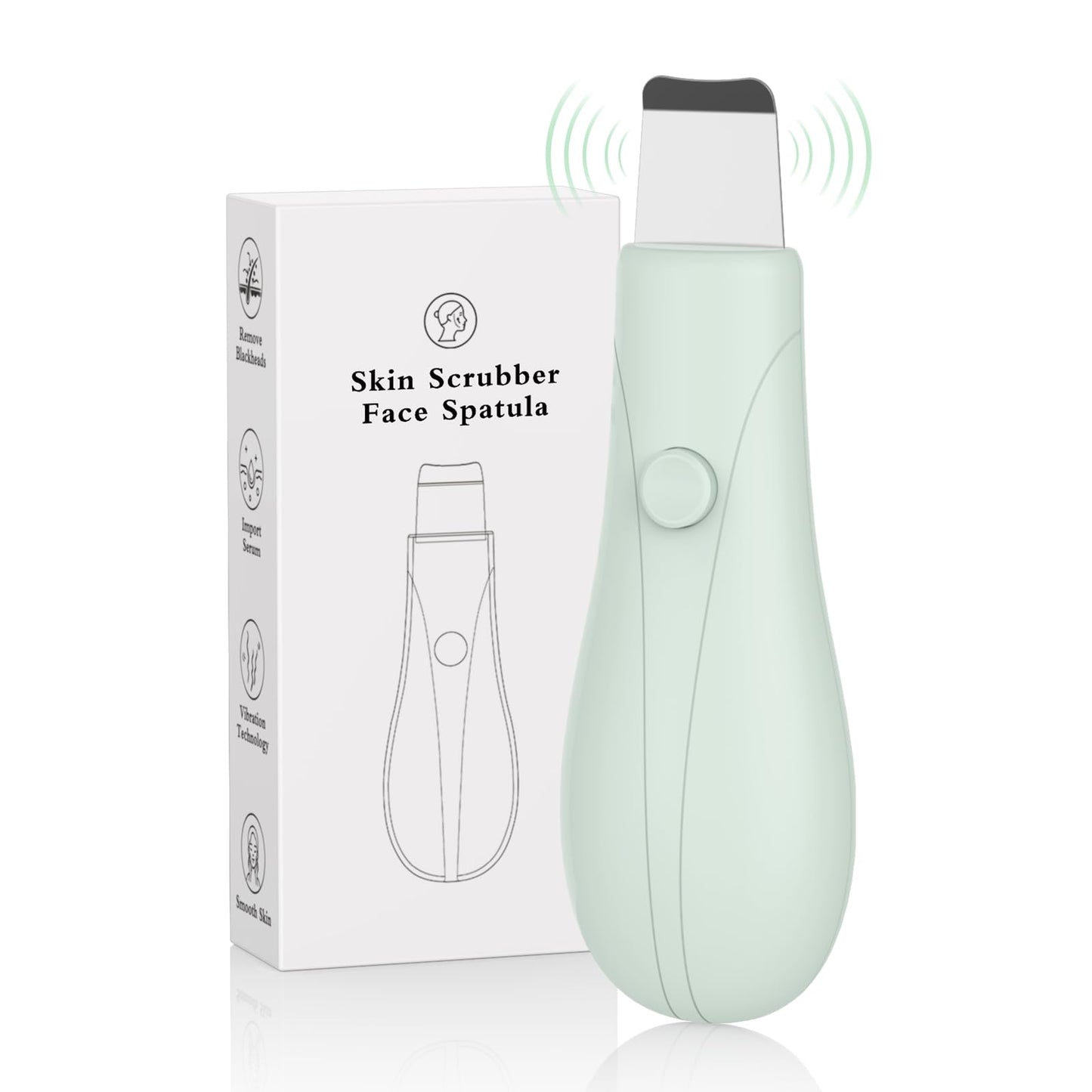 Blackhead Remover Tools, Black Head Remover for Face and Nose, Skin Scrubber Face Spatula Deep Pore Cleaner for Daily Skin Care, Skin Care Tools for Men and Women, Whitehead Removal (Green)