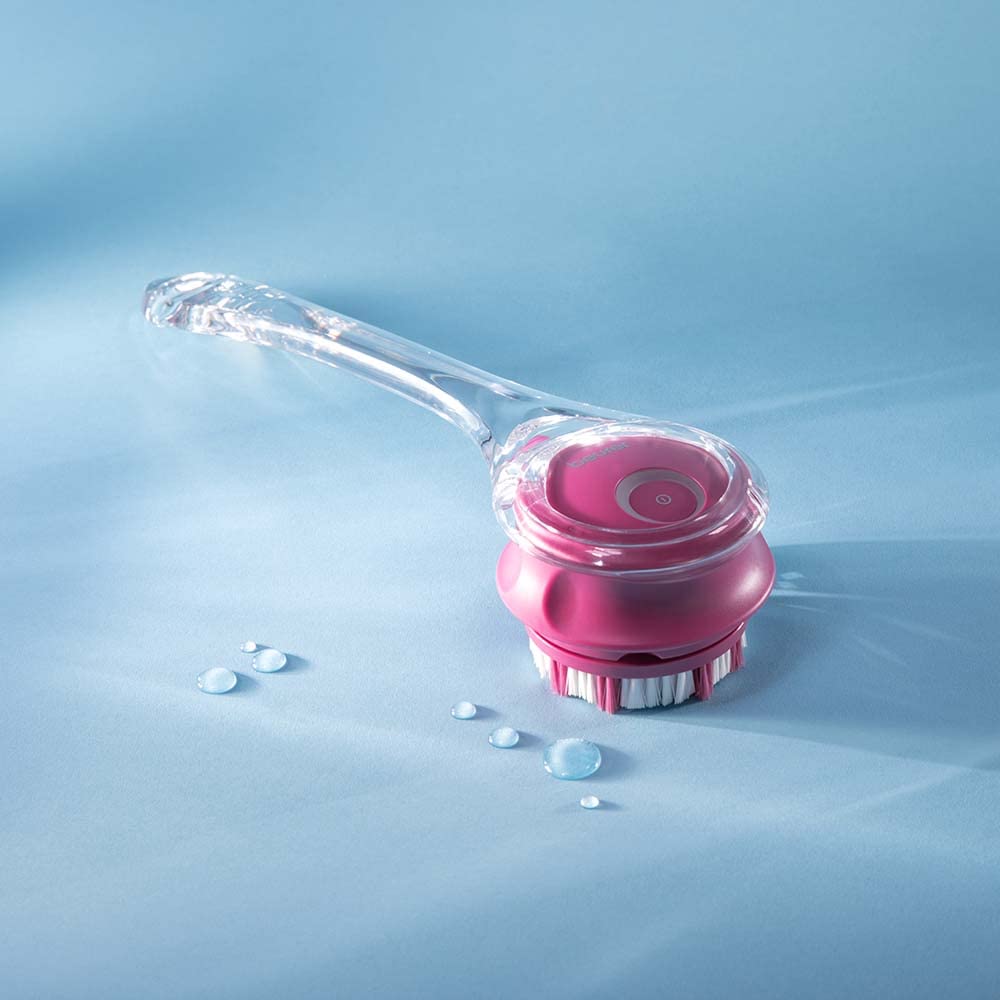 Beurer FC55 Electric Body Scrubber for Exfoliating and Massage, Waterproof for Showering, Cordless and Rechargeable, Spinning Skin Cleansing Brush with 2 Attachments