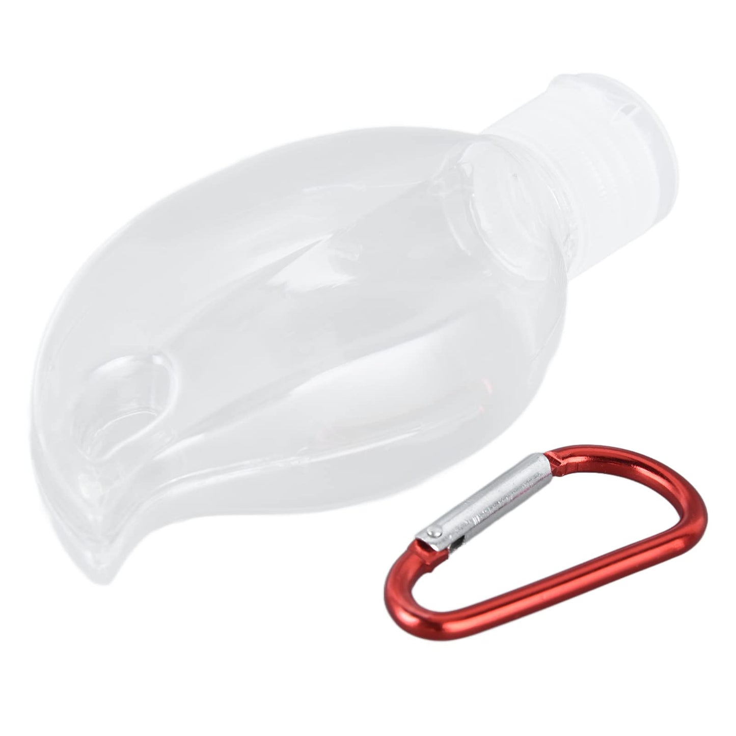 Travel Bottles with Keychain, 4 Pack Plastic Clear Bottles with Flip Cap 2.5oz Portable Leakproof Squeeze Containers Refillable Hand Sanitizer Holder for Backpack Outdoor Conditioner Body Wash Liquid