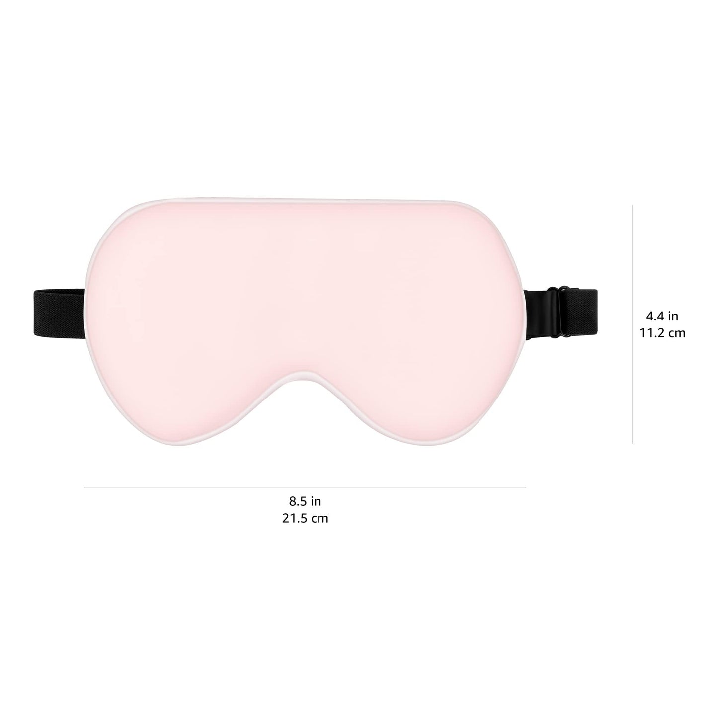 Amazon Basics Genuine Natural Mulberry Silk Curved Sleep Eye Mask with Adjustable Strap, One Size, Pink