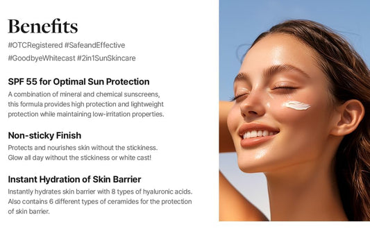 MDP+ Peptide 9 UV Bio Sunscreen | Korean Sunscreen SPF 50+ | Broad Spectrum UV Protection, Lightweight & Hydrating Formula