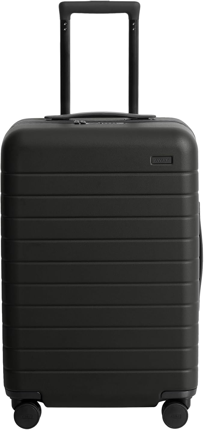Away Bigger Carry-On Luggage, Lightweight Hardside Large Suitcase with Spinner Wheels, TSA Lock, Airline Approved, Jet Black