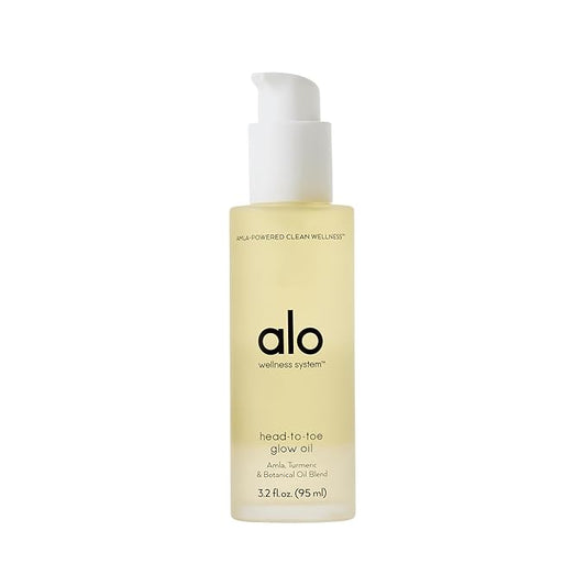 Alo Head-to-Toe Glow Oil | Glow-Boosting Natural Dry Body Oil | Jojoba, Amla, Aloe & Vitamin E | Hydrates & Nourishes Skin | Citrus Scent | 3.2 Oz