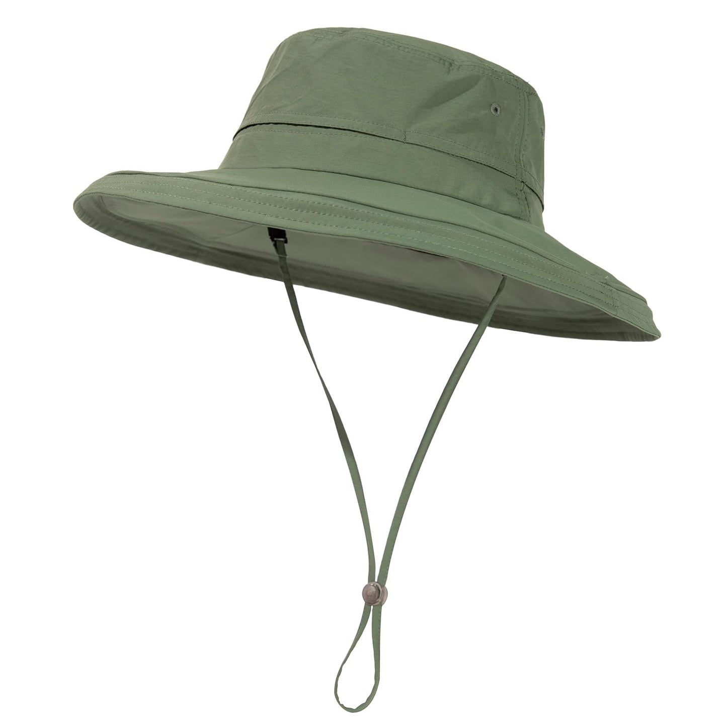 TOP-EX Waterproof Sun Hat for Women Wide Brim SPF 50 UV Protection with Chin Strap Packable & Foldable Bucket Hat for Travel Beach Outdoor Summer Gardening Hiking Fishing Camping Lightweight Green M/L