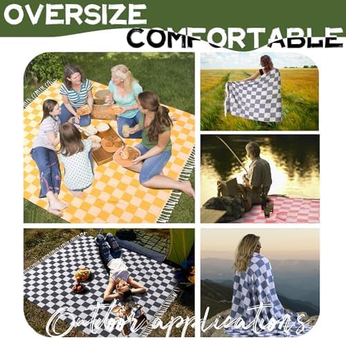 Checkered Boho Beige Throw Blanket Bedroom Living Room Accessories Sofa Couch Chair Essential Bohemian Aztec African Southwest Neutral White Fall Antique Vintage French Country Primitive Cottage Decor