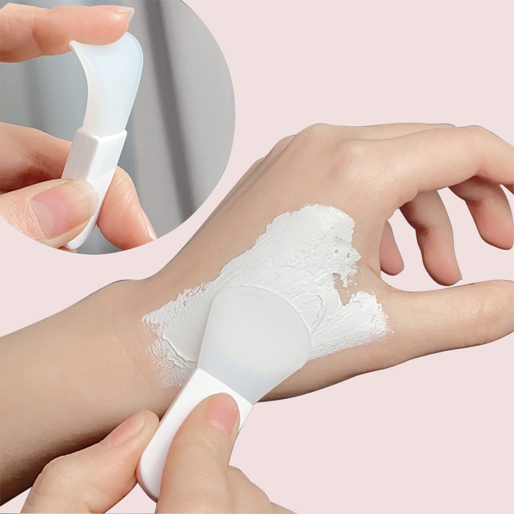 8 PACK Silicone Face Maskup Spatula Brush Applicator for Facial Mud Cosmetic Mask Facial Clay Eye Mask Body Lotion Body Butter Serum Cream Mini Skincare Spatula