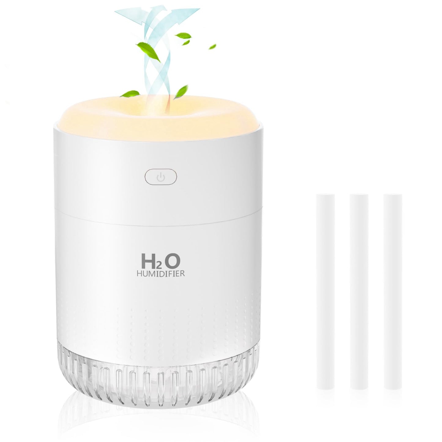 BAMCOO Portable Mini Humidifier, Auto Shut-Off, 2 Mist Modes, Quite, Small Humidifiers for Bedroom Travel Office Desk Plants(White)