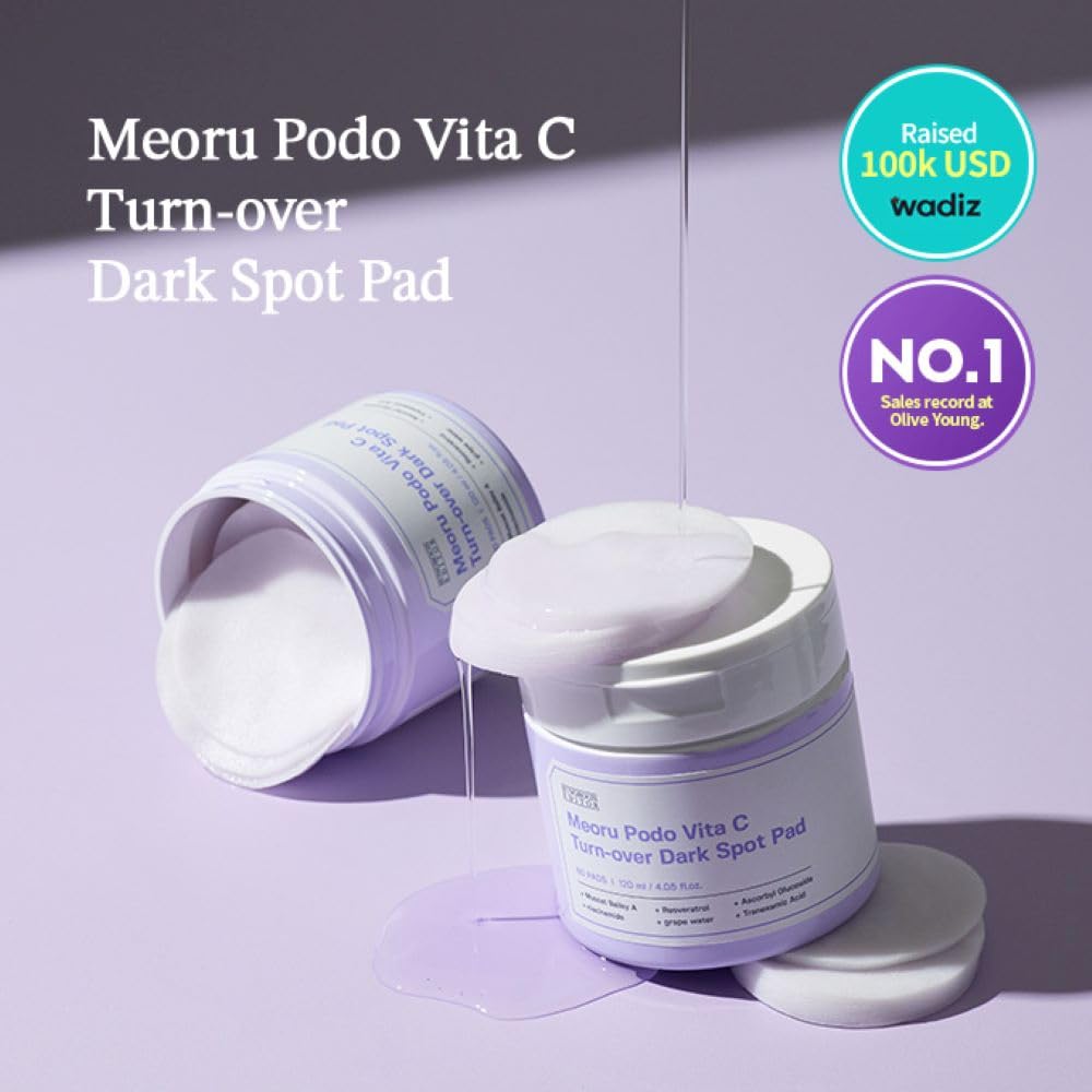 SUNGBOON EDITOR Meoru Podo Vita C Turn-over Pad 60 Sheets | Niacinamide, Vitamin C | Korean skincare