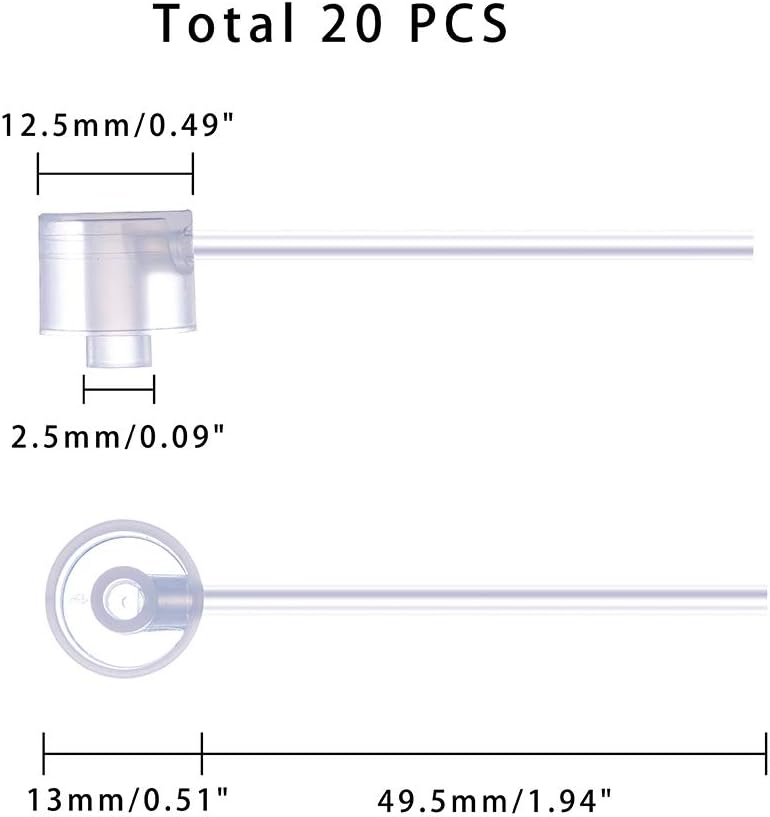 PH PandaHall 20pcs Perfume Refill Pump Perfumes Dispenser Pump Cosmetic Dispenser Pumps Transfer Tool for Small Travel Refillable Perfume Atomizer Spray Bottle, No Bottles