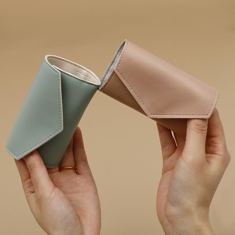 VICHILL Travel Jewelry Case Organizer, Foldable Jewelry Storage Roll for Earrings, Necklaces, Rings, Bracelets, Brooches (Green)