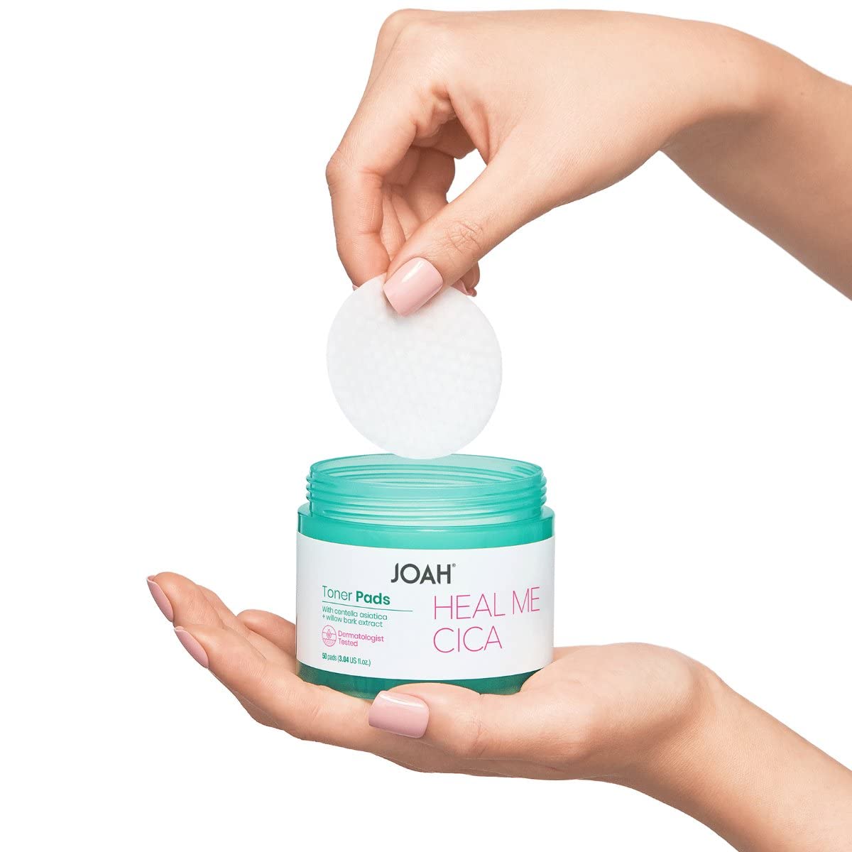 JOAH Heal Me CICA Face Toner Pads, Centella Asiatica for Soothing, Calming, Balancing Sensitive and Irritated Skin, Korean Skincare, Cruelty-Free pH 5.5, Hypoallergenic, 50 Pads