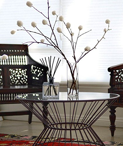 LOVSPA Reed Diffuser Set, Meyer Lemon Scented Oil Diffuser with Sticks, Home Fragrance Accessories for Bathroom Shelf Decor, Aroma Diffusers for Home or Office Desk, USA Made