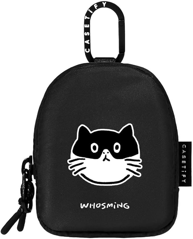 CASETiFY Earbuds Pouch - MEOW - Black