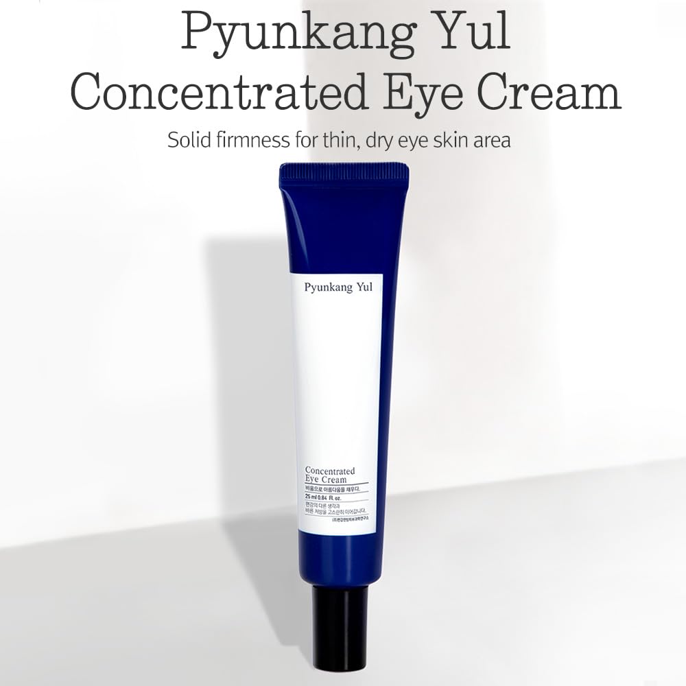Pyunkang Yul PKY Concentrated Eye Cream 0.84 Fl. Oz., 2-in-1 Care for Wrinkles and Dark Circles with Shea Butter, Astragalus Root, Saponin, and Isoflavonoids for Firm, Radiant Skin