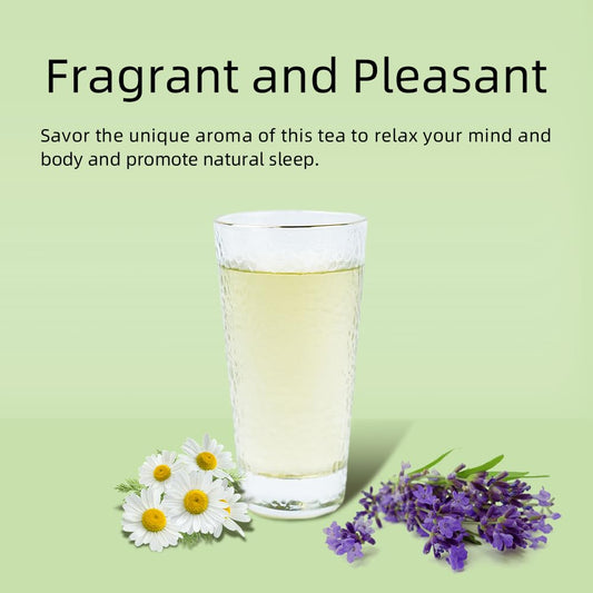 HANFANGLING Chamomile and Lavender Herbal Tea Stress Relief Support Sleep - Savor the Floral Scent 20 tea bags 0.85oz