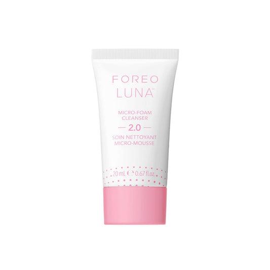 FOREO LUNA Micro-Foam Face Cleanser 2.0 - Exfoliating Face Wash - Pore Minimizer - All Skin Types Facial Cleanser - Travel Size - Vegan - Facial Skin Care Products with Vitamin E - 0.67oz