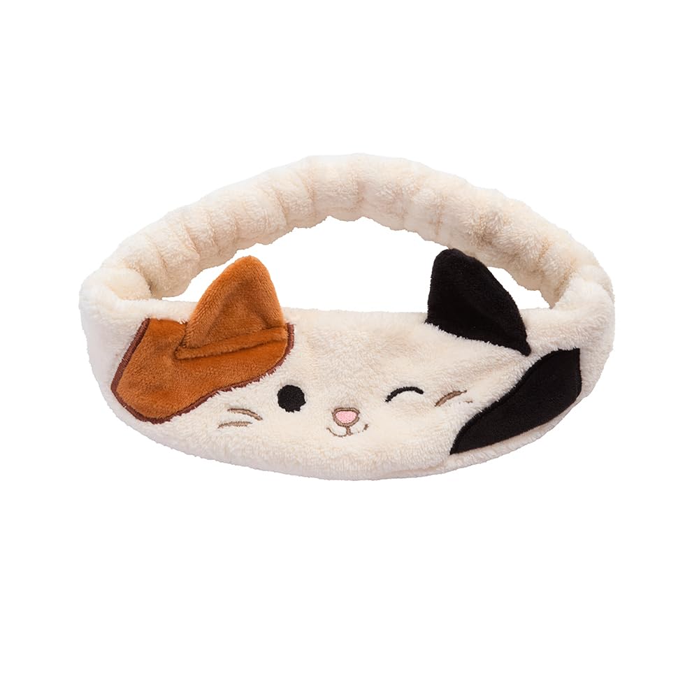 TONYMOLY x Squishmallows Cam the Cat Plush Headband – Soft & Cozy Hair Accessory for Skincare, Makeup, Face Washing & Relaxation – Cute, Gentle, and Functional Headband