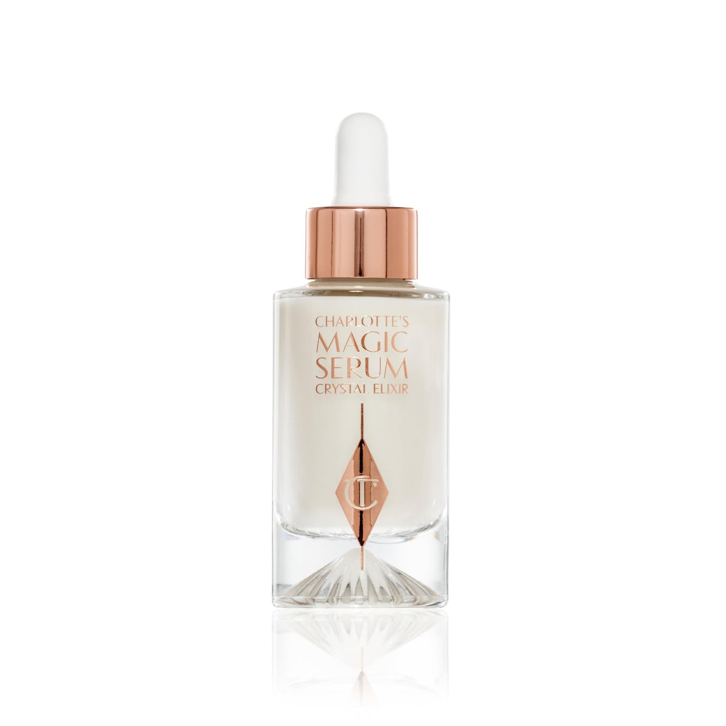 Charlotte Tilbury Magic Face Serum Crystal Elixir - Firming Peptide Serum for Face & Neck - Enriched with Plant Adaptogen Extracts to Help Boost Skin's Barrier Function & Moisture Retention (8ml)